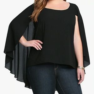 Torrid Chiffon Tank with Attached CLOAK size 1